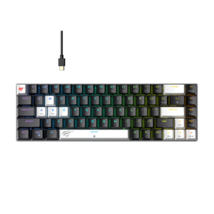 Havit KB906L Ergonomic Wired RGB Gaming Keyboard – 8KHz Polling Rate | Magnetic Hot-Swap Switches