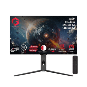 GAMEON GO32OLED4K Signature X Series 32" Dual Switch OLED Gaming Monitor (4K UHD 240Hz / FHD 480Hz, 0.3ms, HDMI 2.1, HDR, FreeSync/G-Sync)