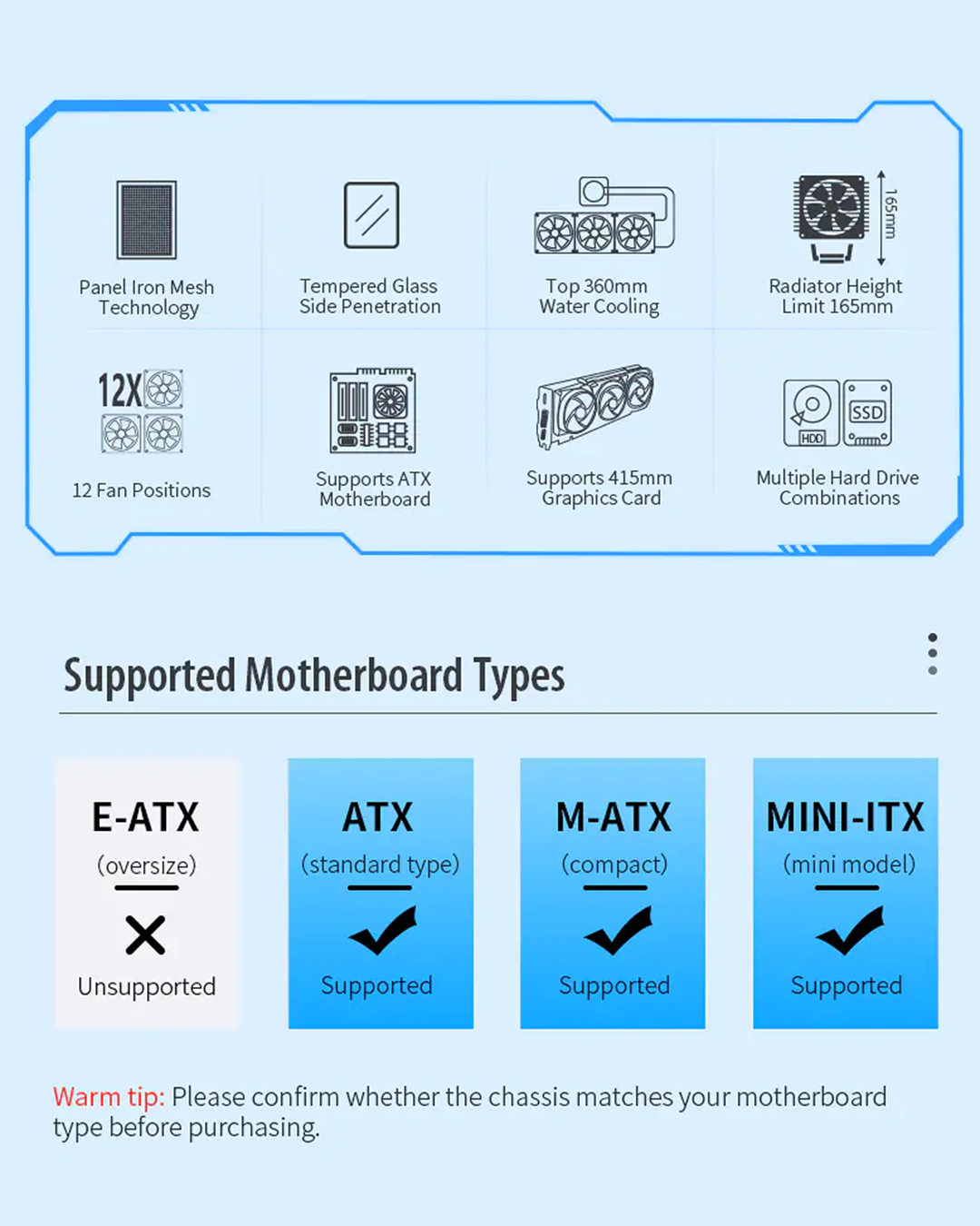 Huntkey GX750A Predator ATX Gaming Chassis – 4 Fans - Image 3