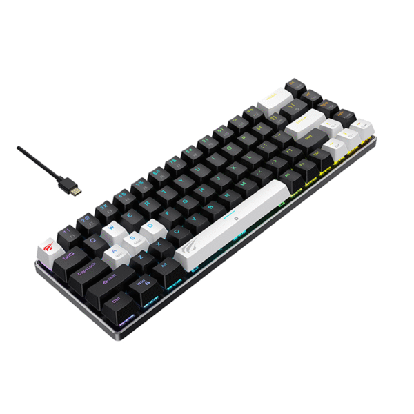 Havit KB906L Ergonomic Wired RGB Gaming Keyboard – 8KHz Polling Rate | Magnetic Hot-Swap Switches - Image 2