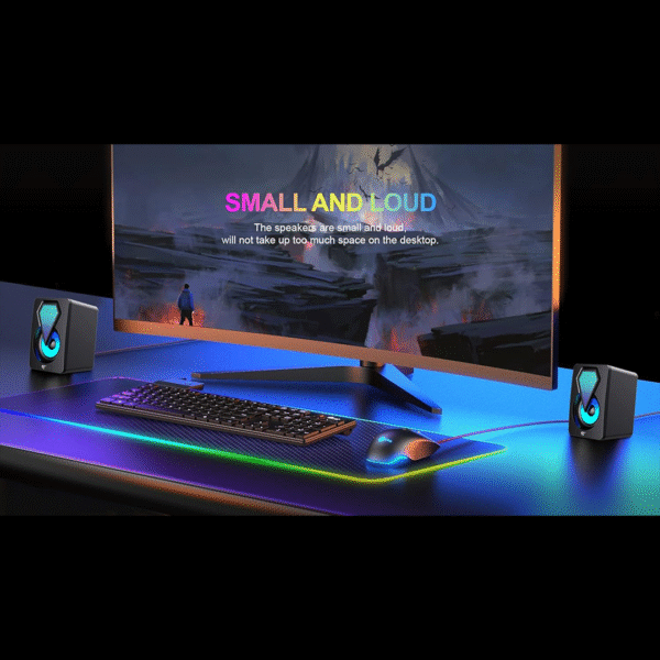 Havit SK210 Mini Pro RGB 2.0 Speaker – Black - Image 3