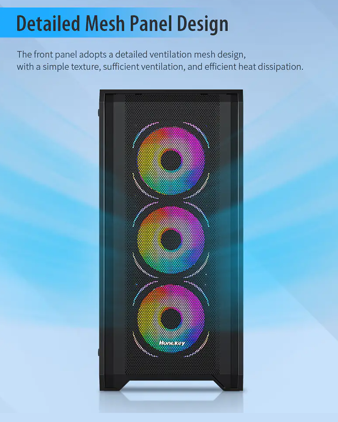 Huntkey GX750A Predator ATX Gaming Chassis – 4 Fans - Image 4