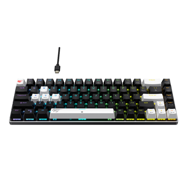 Havit KB906L Ergonomic Wired RGB Gaming Keyboard – 8KHz Polling Rate | Magnetic Hot-Swap Switches - Image 3