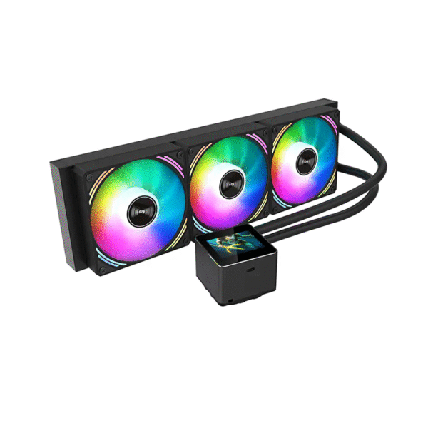 HUNTKEY MVP POSEIDON V360 Liquid Cooler – 360mm Radiator | 4-inch HD IPS Monitor | ARGB | High-Performance CPU Cooling - Image 4