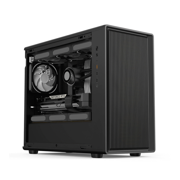 HUNTKEY G63 Halberd M-ATX Gaming Case – Compact Design | 4 Pre-installed Fans | Tempered Glass Panel | ARGB Ready - Image 4