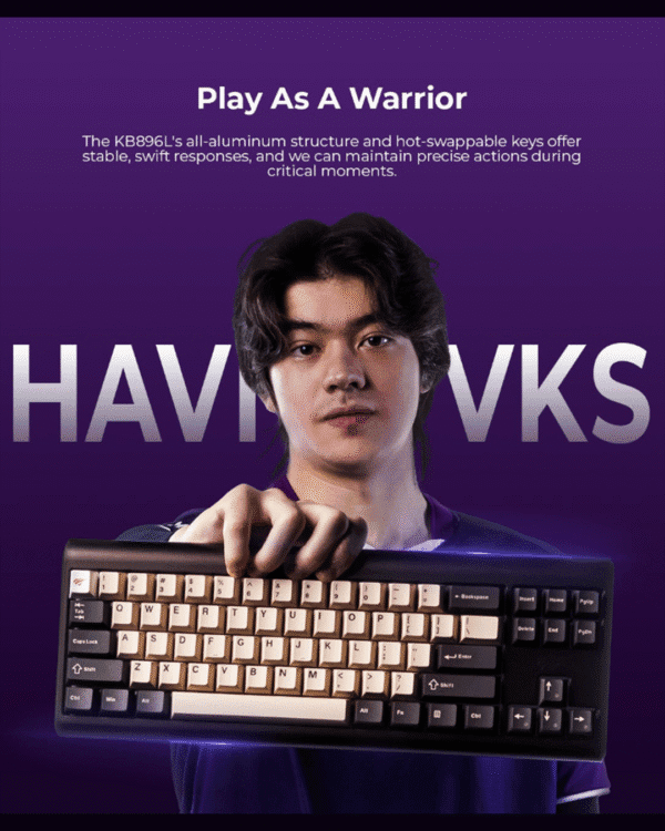 HAVIT KB896L RGB Mechanical Gaming Keyboard – VKS Team Co-branded Model (Green) - Image 7