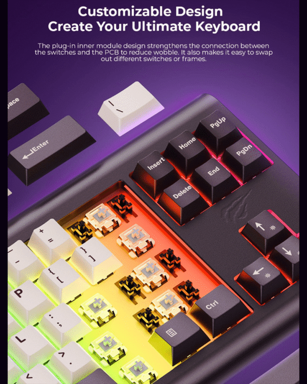HAVIT KB896L RGB Mechanical Gaming Keyboard – VKS Team Co-branded Model (Green) - Image 8