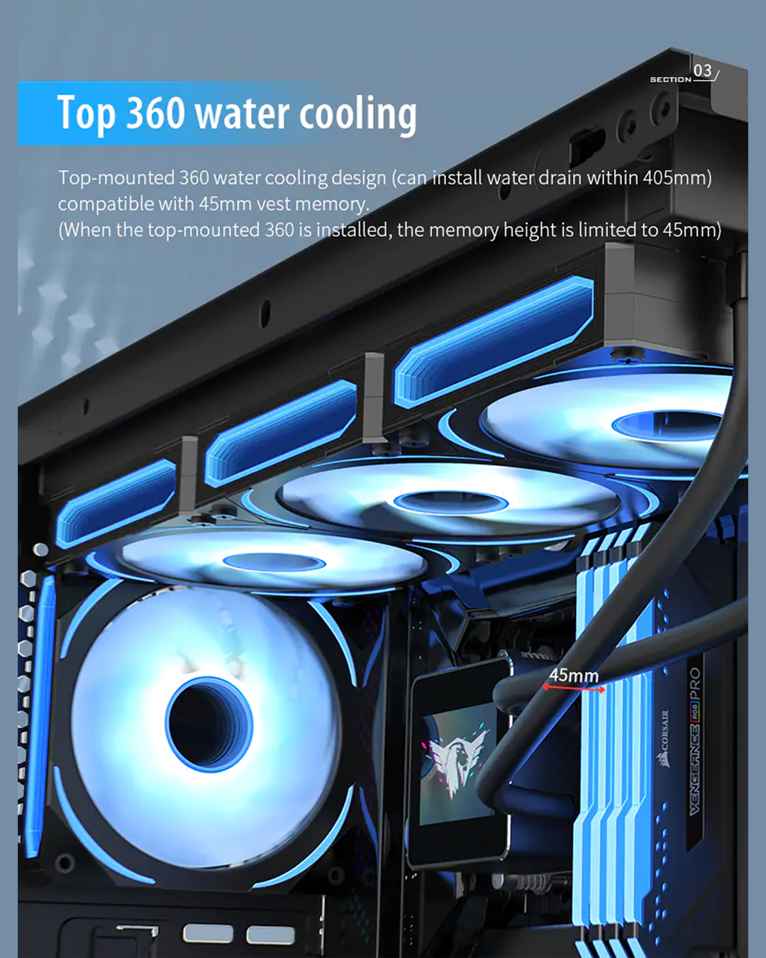 Huntkey GX750A Predator ATX Gaming Chassis – 4 Fans - Image 6