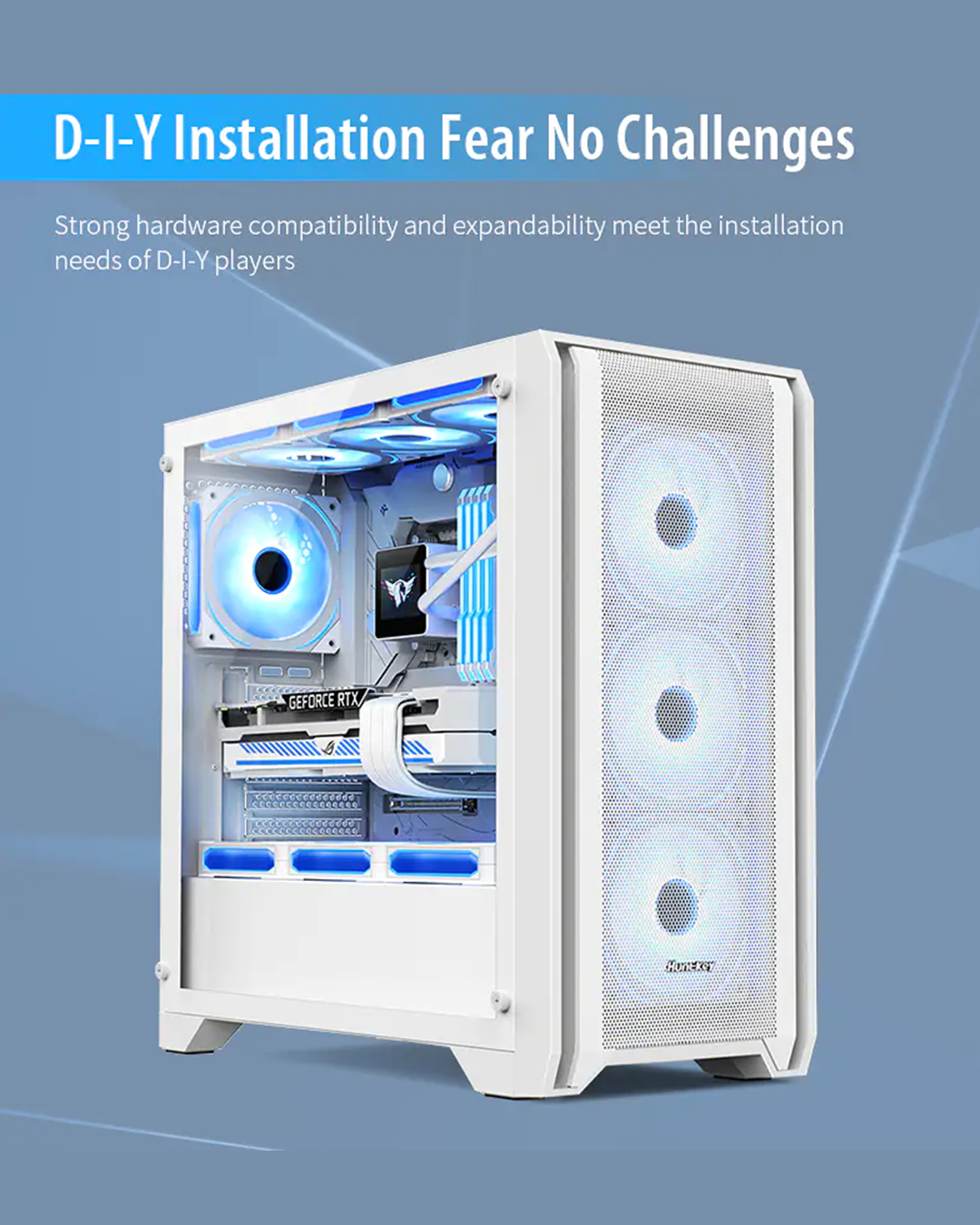 Huntkey GX750A Predator ATX Gaming Chassis – 4 Fans - Image 9