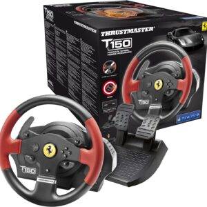 Thrustmaster T150 RS Force Feedback Racing Wheel with 2 Pedals set - for PS4 and PC - works with PS5 games
