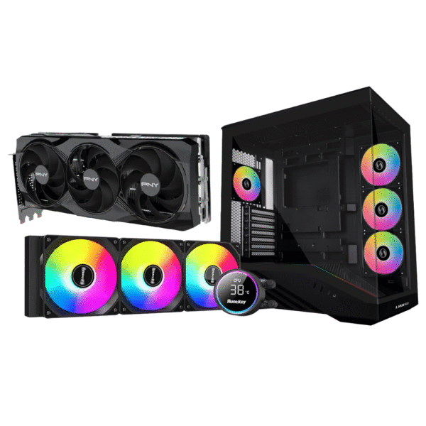 PNY GeForce RTX 5080 16GB OC | Ryzen 5 9600X | 16GB DDR5 6000MHz | 1TB Gen 4 SSD | Huntkey GX360R | MSI PRO B650M-P | Lian Li Vector V100 | MSI 850W Gold