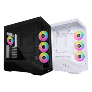 Lian Li Vector V100 – Black & White | Mid-Tower Gaming Case with 4 ARGB Lian Li Fans
