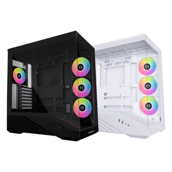 Lian Li Vector V100 – Black & White | Mid-Tower Gaming Case with 4 ARGB Lian Li Fans