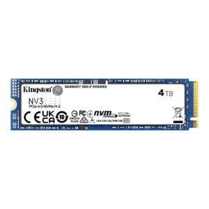Kingston NV3 4TB PCIe 4.0 NVMe SSD – Up to 6,000MB/s Read | 5,000MB/s Write