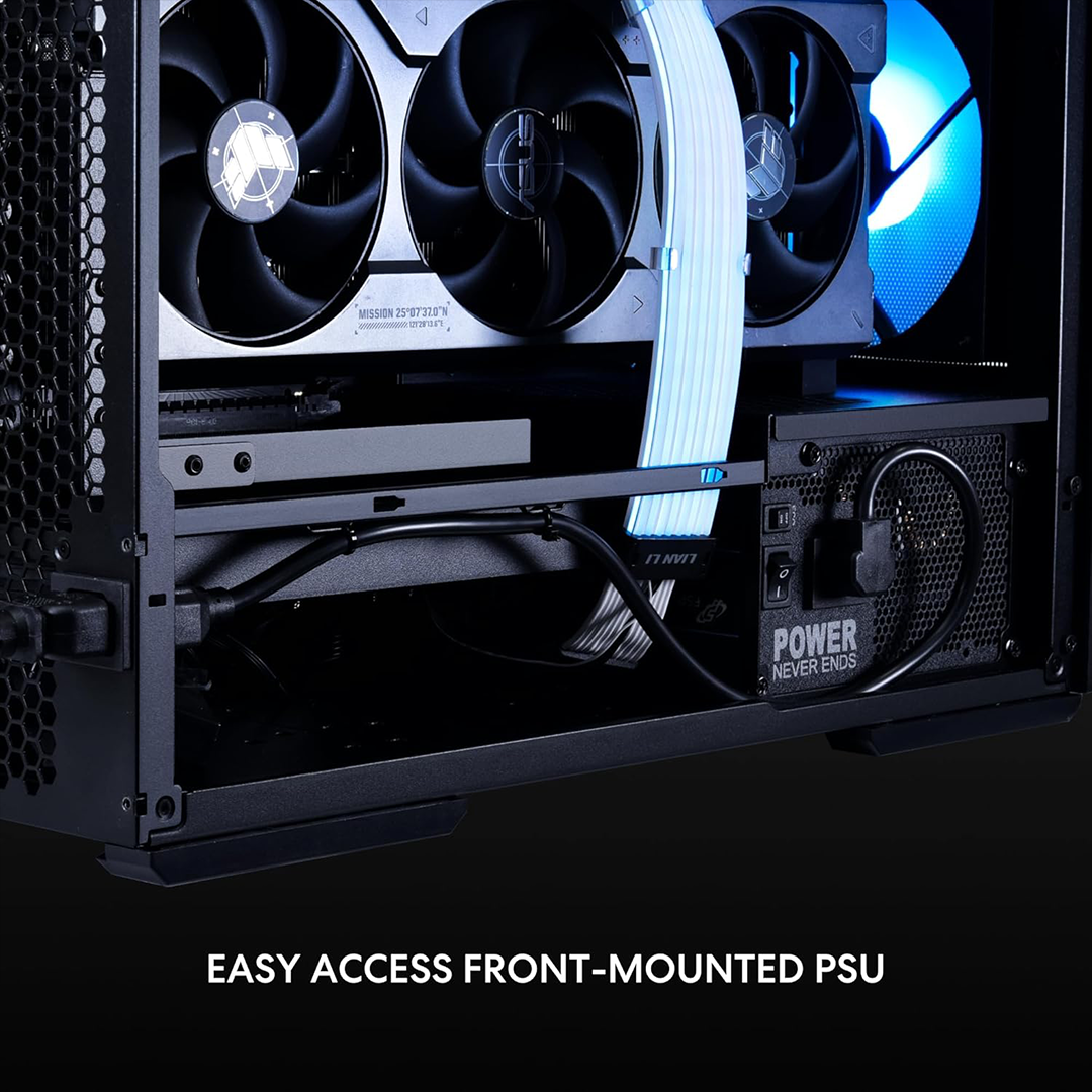 LIAN LI LANCOOL 207 Compact ATX RGB Gaming Computer Case | Mesh Panels | 2 Pre-Installed Fans | USB Type-C | Tempered Glass | Black - Image 6