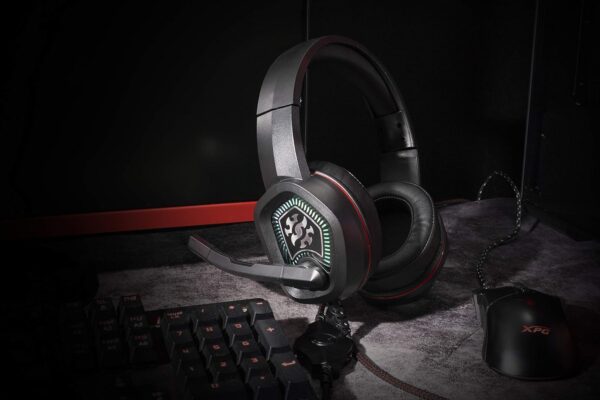 XPG Emix H20 Wired Gaming Over Ear Headset with Virtual 7.1 Surround Sound - Black - Image 5