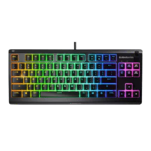 SteelSeries Apex 3 TKL Gaming Keyboard – 8-Zone RGB Illumination | Whisper-Quiet Switches | Water-Resistant Design | Compact TKL Layout