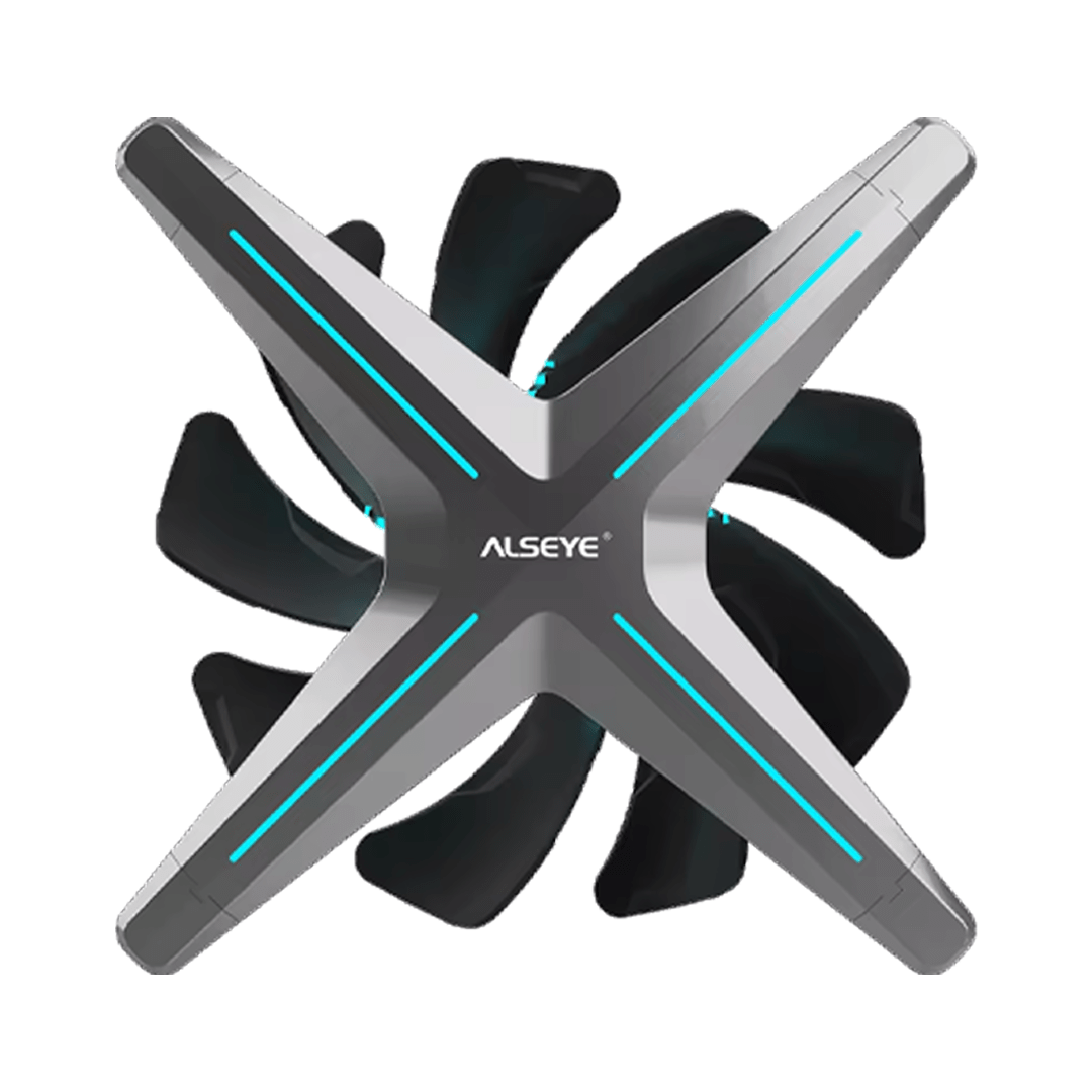 ALSEYE X12 120mm 3 Fans 4-Pin Cooling Fan 12V with 26 Adjustable LEDs & 5V 3-Pin RGB Control