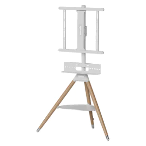 Porodo TV Stand Wooden Tripod – Supports 32” to 65” Screens (Up to 35kg)
