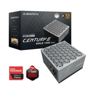Montech Century II Power Supply – ATX v3.1 & PCIe 5.1 Ready, Fully Modular, 80+ Gold Efficiency