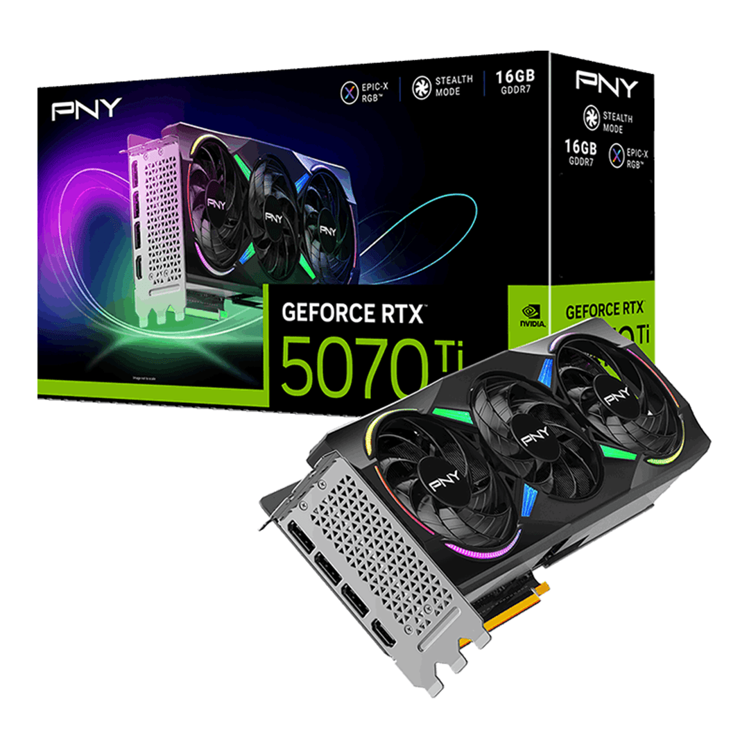 PNY GeForce RTX 5070 Ti ARGB EPIC-X RGB Triple Fan 16GB GDDR7