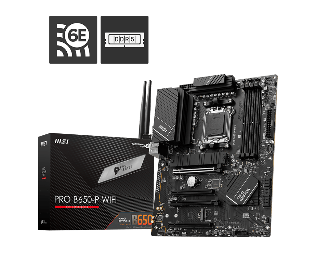 Powered by MSI Ultimate-RYZEN 5 9600X,MSI PRO B650-P WIFI AM5 MOTHERBOARD,MSI RTX 5060 TI 8G SHADOW 2X OC PLUS,MSI MAG A850GL POWER SUPPLY,MSI SPATIUM M56. PCIE5.0 NVME M.2 2TB,MSI MAG CORELIQUID A13 360MM COOLER,G.SKILL 16X2=32GB RAM DDR5 6000MHZ,MSI MAG FORGE M100R WHITE CASE 4 FANS RGB - Image 2