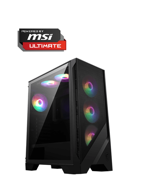 Powered by MSI Ultimate-I5-13400F CPU,MSI PRO B760M-G DDR4 MOTHERBOARD,MSI RTX 5070 Ti 16G VENTUS 3X OC,MSI MAG A750GL PCIE5 POWER SUPPLY,MSI Spatium M480 Pro PCIe 4.0 NVMe M.2 1TB SSD,MSI MAG CORELIQUID A13 360 COOLER,MSI MAG FORGE 120A AIRFLOW CASE,XPG 16GB RAM DDR4