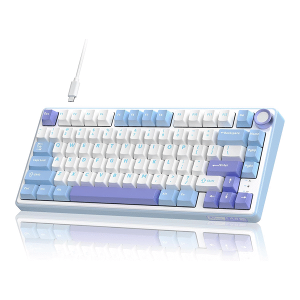 RK ROYAL KLUDGE R75 — 75% Wired Mechanical Keyboard (Silver Switch / Hot-Swappable / RGB / Arabic–English)