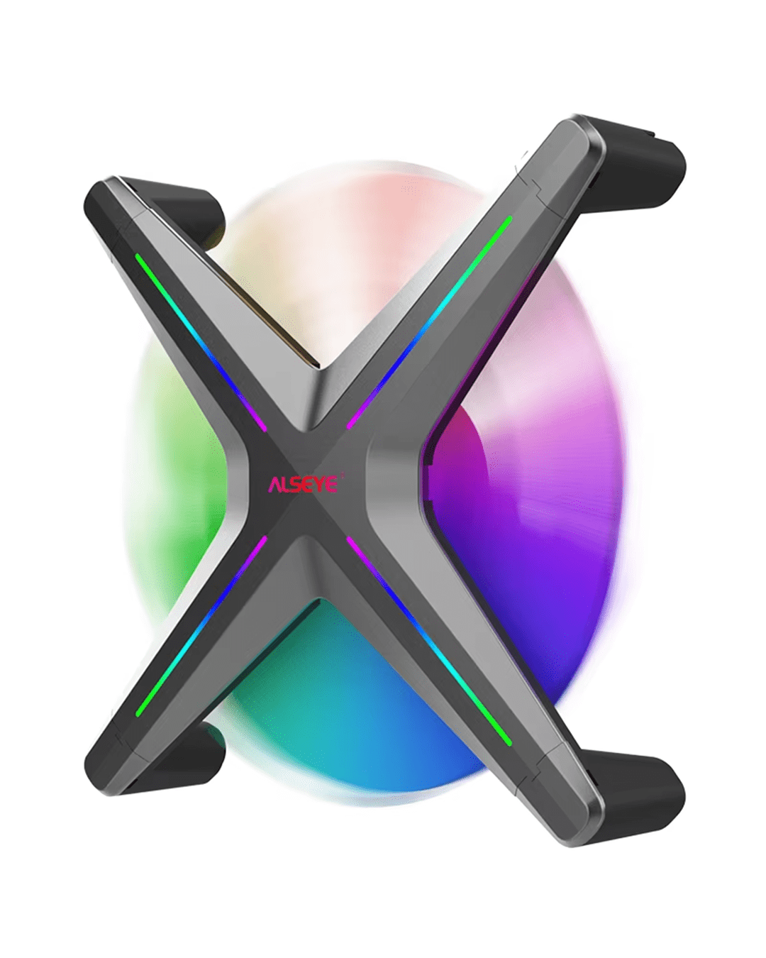 ALSEYE X12 120mm 3 Fans 4-Pin Cooling Fan 12V with 26 Adjustable LEDs & 5V 3-Pin RGB Control - Image 3