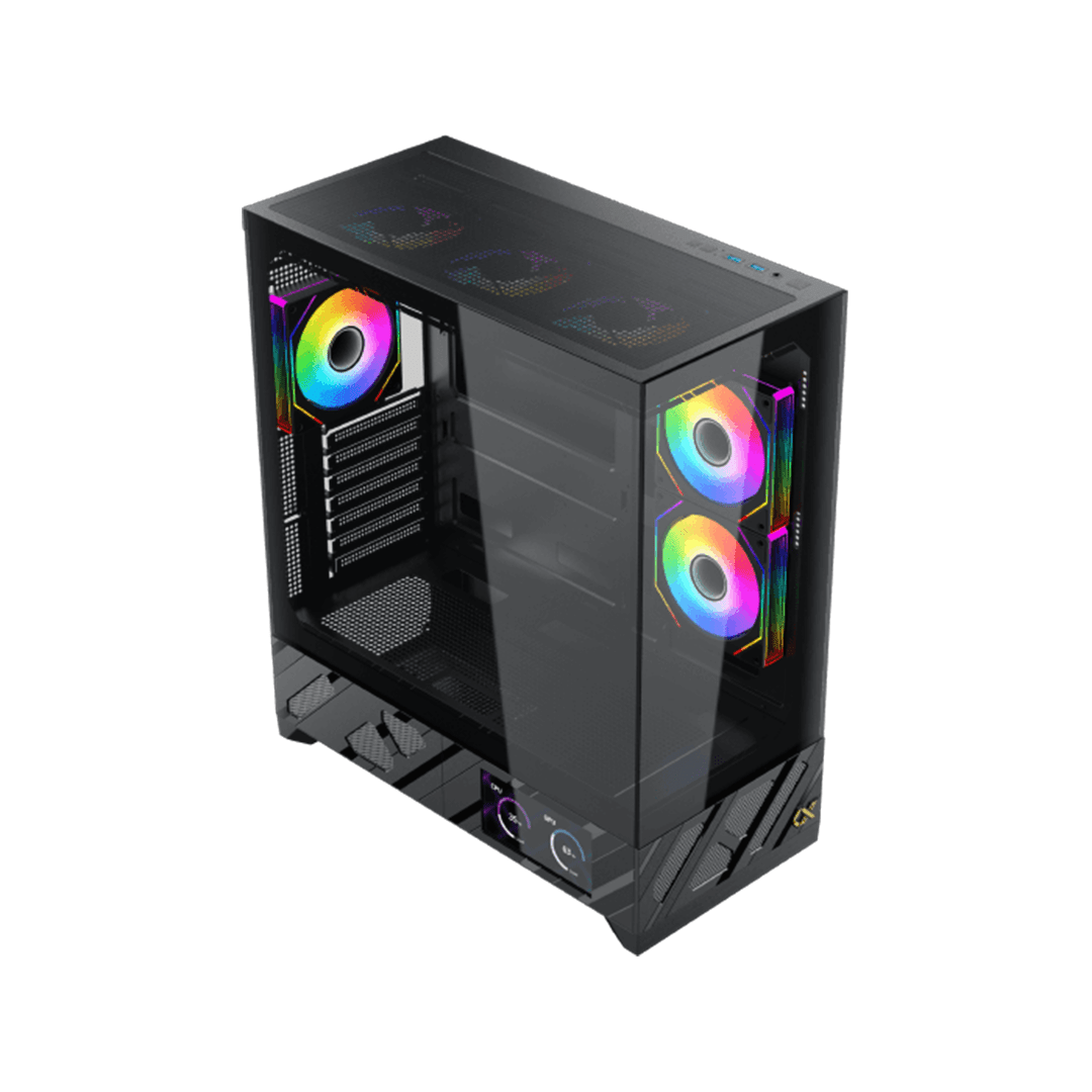 XIGMATEK ALPHARD PRO CASE – Smart 6" LCD Display, 360mm Radiator Support, Tempered Glass, Steel Build - Image 8