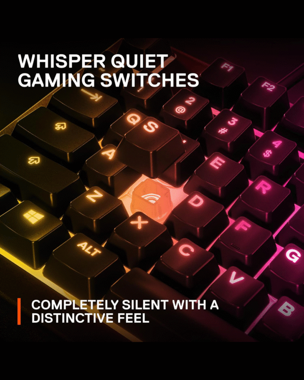 SteelSeries Apex 3 TKL Gaming Keyboard – 8-Zone RGB Illumination | Whisper-Quiet Switches | Water-Resistant Design | Compact TKL Layout - Image 5