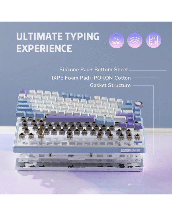 RK ROYAL KLUDGE R75 — 75% Wired Mechanical Keyboard (Silver Switch / Hot-Swappable / RGB / Arabic–English) - Image 5