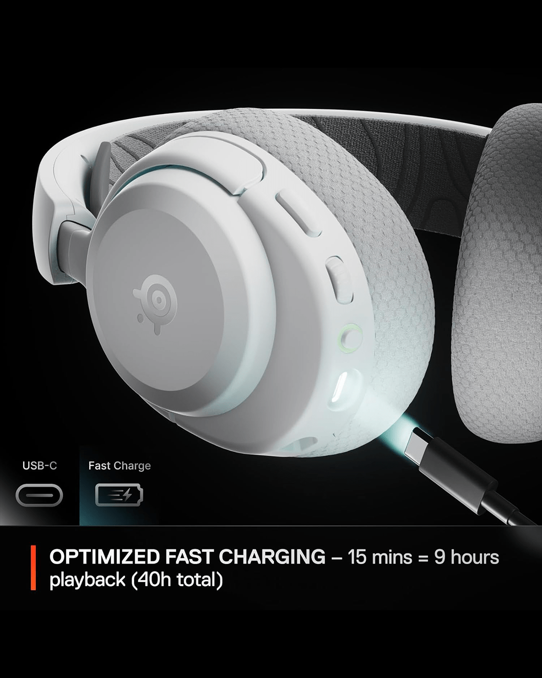 SteelSeries Arctis Nova 3PW Wireless Gaming Headset – USB-C Plug & Play | Up to 40 Hours Battery | Compatible with PlayStation, PC, Switch & Mobile - Image 7