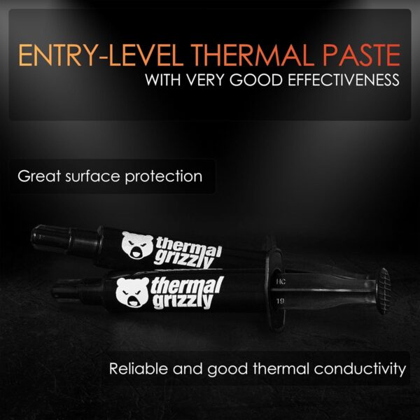 Thermal Grizzly Kryonaut Extreme - 2 Gram - Extremely High Performance Thermal Paste with 12 Cleaning Wipes 6 Wet & 6 Dry- for Maximum Thermal Conductivity While Overclocking CPU/GPU/PS4/PS5/Xbox - Image 2