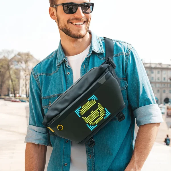 Divoom Sling Bag-V with App Control, LED Sling Bag for Men, DIY Pixel Art Fashion Waterproof Shoulder Bag for Gift, Party, Festival - Image 5