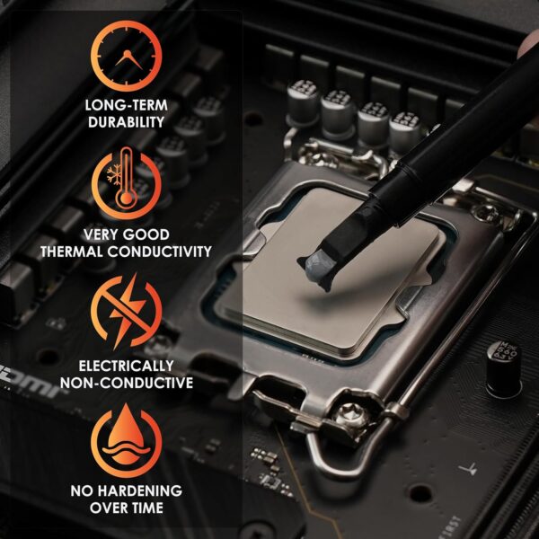 Thermal Grizzly Kryonaut Extreme - 2 Gram - Extremely High Performance Thermal Paste with 12 Cleaning Wipes 6 Wet & 6 Dry- for Maximum Thermal Conductivity While Overclocking CPU/GPU/PS4/PS5/Xbox - Image 3