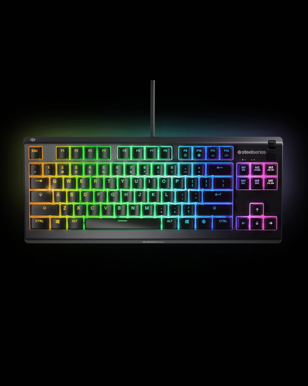 SteelSeries Apex 3 TKL Gaming Keyboard – 8-Zone RGB Illumination | Whisper-Quiet Switches | Water-Resistant Design | Compact TKL Layout - Image 9