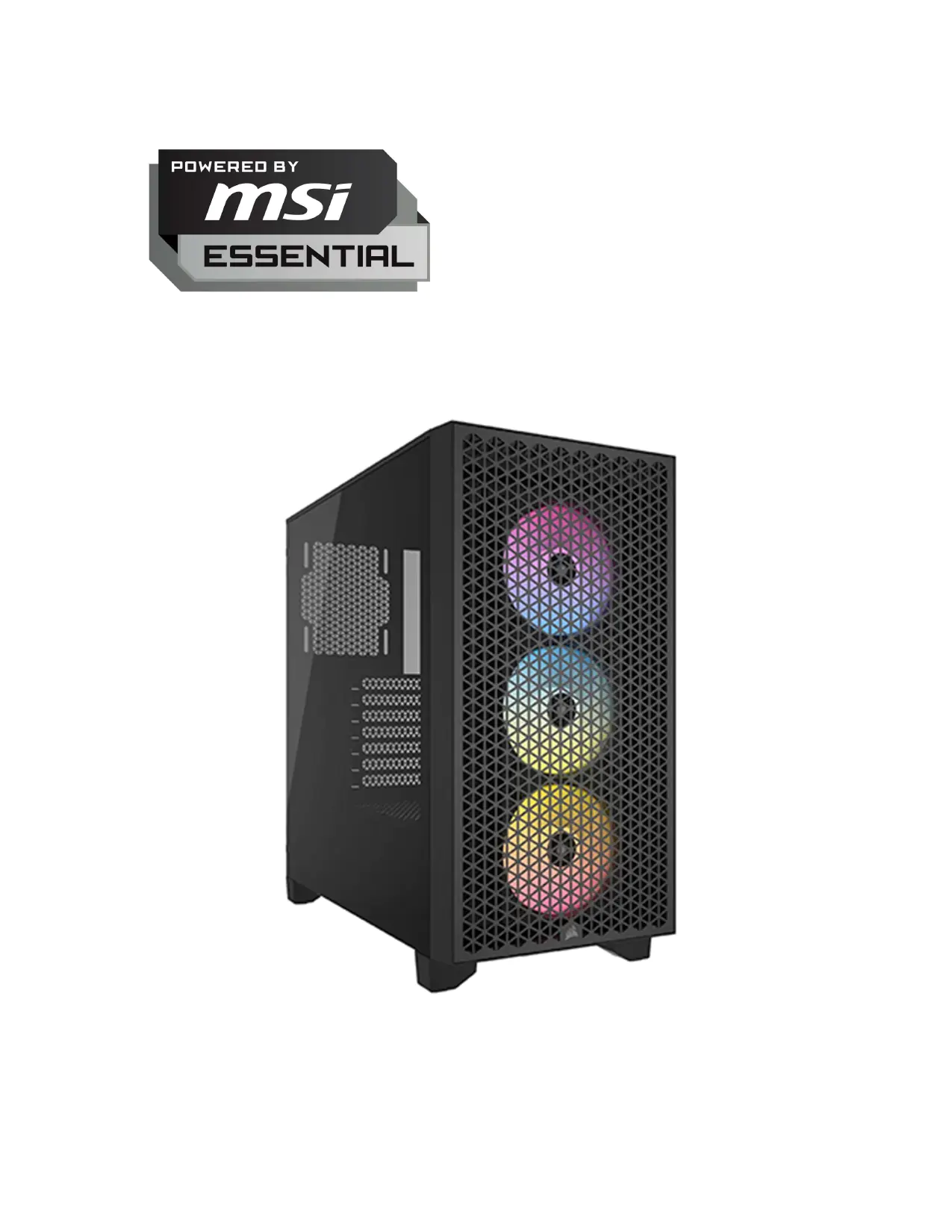 Powered by MSI ESSENTIAL-RYZEN 7-7800X-3D CPU,MSI X870 Gaming Plus WiFi AM5 DDR5 Motherboard. RTX 5070 ZOTAC 12GB ,MSI MAG A1000GL PCIE5 306-7ZP9B18-CE0 ,TEAMGROUP 512GB SSD,SNOWMAN KM360MM LIQUID COOLER,Corsair 3000D RGB Airflow Mid-Tower PC Case,XPG 16GB RAM DDR5