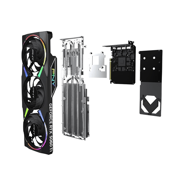 PNY NVIDIA GeForce RTX™ 5060 Ti Epic-X™ ARGB OC Triple Fan, Graphics Card (16GB GDDR7, 128-bit, Boost Speed 2692 MHz, SFF-Ready, PCIe® 5.0, HDMI®/DP 2.1, 2-Slot, NVIDIA Blackwell Architecture, DLSS 4) - Image 4