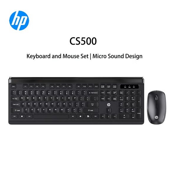 HP CS500 wireless keyboard (Arabic-English) and mouse combo with 104 keycaps keyboard, plug & play, ergonomic design mouse for office home computer pc laptop black - Image 6