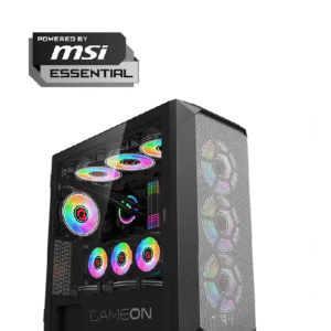 Powered By MSI Essential-I5-12400F CPU,MSI PRO H610M-S DDR4 MOTHERBOARD,MSI VGA GEFORCE RTX 5060 8G GAMING OC,XPG RAM DDR4 16GB,ADATA 1 TB SSD M.2,GAMEON EMPEROR I 7 FANS,DEEPCOOL 850W PSU,GAMEON 240MM LIQUID COOLER