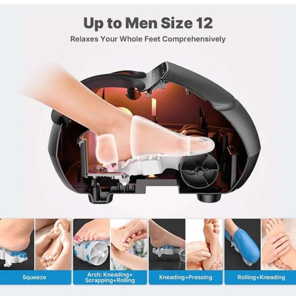 RENPHO Foot Massager Shiatsu Premium RF-FM059R with Remote – Heat, Deep Kneading & Adjustable Intensity - Image 2