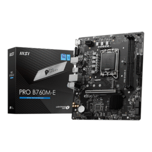 MSI PRO B760M-E DDR5 Motherboard – Micro-ATX | LGA1700 | DDR5 5600MHz | PCIe 4.0 x16 | M.2 Gen4