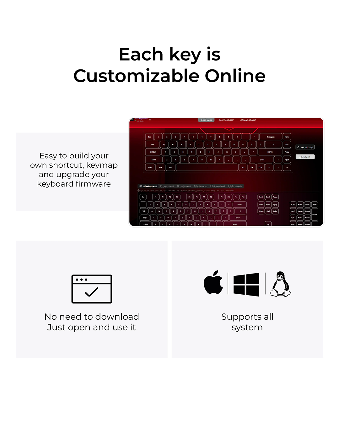 GAMEON VOLT Series GOMGK68-RS 60% RGB Magnetic Wired Gaming Keyboard with Customization Software, Pink Switch - English/Arabic - Image 9