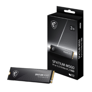 MSI SPATIUM M560 PCIe 5.0 NVMe M.2 Internal SSD, 2TB Capacity, Up to 10300 MB/s Sequential Read & 8700 MB/s Sequential Write Speed
