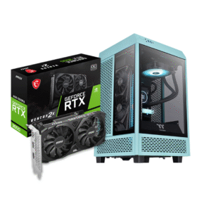 Gaming PC – MSI RTX 3050 Ventus 2X 6GB OC | Intel i3-12100F | 16GB 3200MHz | 500GB M.2 SSD | MSI H610M-S | The Tower 100 Turquoise | 650W PSU