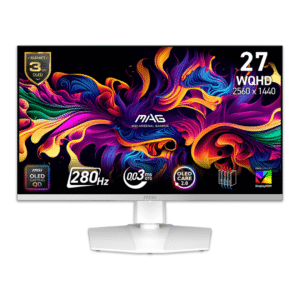 MSI MAG 272QPW QD-OLED X28 27” QHD (2560×1440) 280Hz Gaming Monitor – QD-OLED Panel, 0.03ms Response