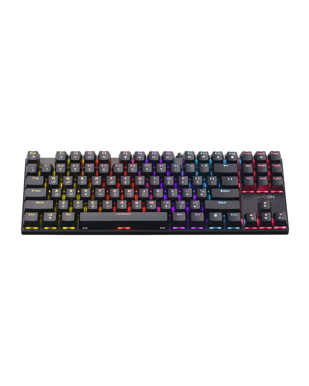 GAMEON KENORA Series GOMK87-RS 80% RGB Mechanical Wired Gaming Keyboard, Red Switch – English/Arabic - Image 3