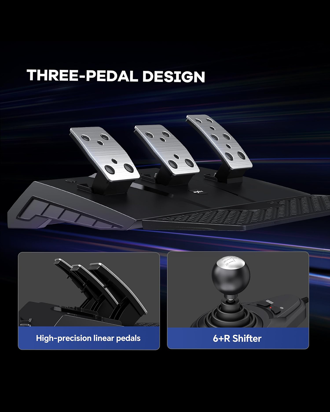 PXN V9 Gen2 Racing Wheel – 270°/900° | Shifter | Pedals | Multi-Platform Support Steering System (Main Contro - Image 6