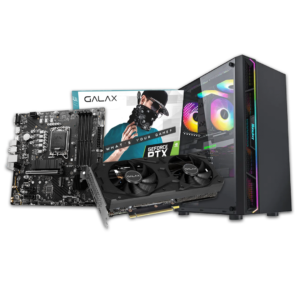 GALAX GeForce RTX 3060 12GB OC (Dual Fan) | Intel Core i5-12400F | 16GB DDR5 6000MHz | 512GB NVMe SSD | MSI B760M-P DDR5 | Huntkey GS450S Black